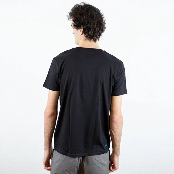 Spangeltangel Spangeltangel T-Shirt, "Dosenfisch", Männershirt, Siebdruck, Fischmotiv, Schwarz, – Produktbild 2 von 3