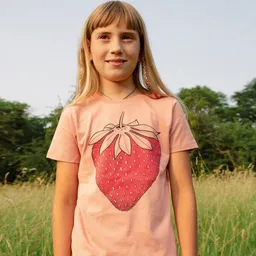 Cmig Cmig Kinder T-Shirt Erdbeere in fraiche peche – Produktbild 1 von 1