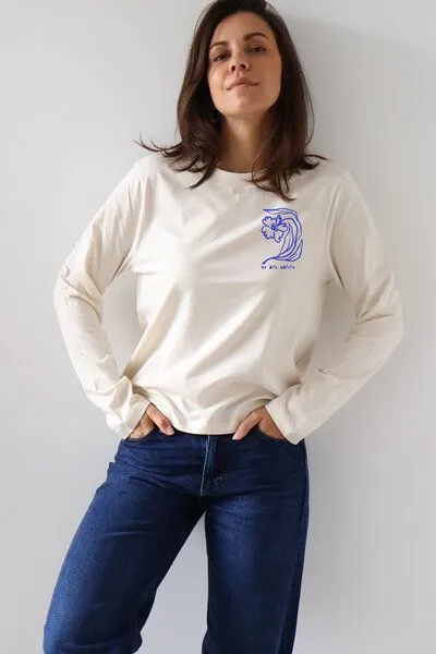 Kultgut Kultgut Softes Langarmshirt Biobaumwolle/WE ARE NATURE, Natur, – Produktbild 3 von 4