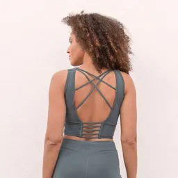Jaya Jaya KURZES TOP SURYA - Bra/Croptop aus elastischer Biobaumwolle, Tankttop Stil vorne mit breiteren Trägern & raffiniertem Rücken – Produktbild 1 von 1