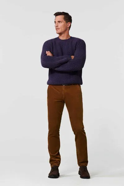 Meyer MEYER Superstretch Premium Cord Chino, Beige (cognac), – Produktbild 3 von 5