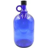 mikken mikken Große blaue Gallone 2 Liter Glasflasche / Wasserflasche mit Deckel – Produktbild 1 von 1