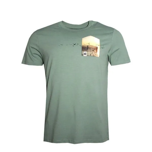 FÄDD Herren T-Shirt Rundhals aus Bio-Baumwolle "Möwn BT" Grün von Fädd, Grün, – Produktbild 1 von 3
