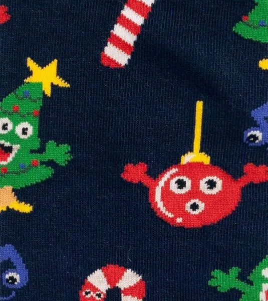 DillySocks DillySocks Kindersocken Lil Christmas Choir aus Biobaumwoll-Mix, Blau, – Produktbild 2 von 4
