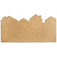 Kork Deko Kork-Deko Kork-Pinnwand mit dem Motiv "Stadt / Skyline" | 60x30 cm | mit 6 Pins – Produktbild 1 von 1