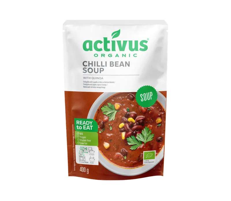 Activus Activus Organic vegan chilli bean soup with quinoa 400 g – Produktbild 1 von 1