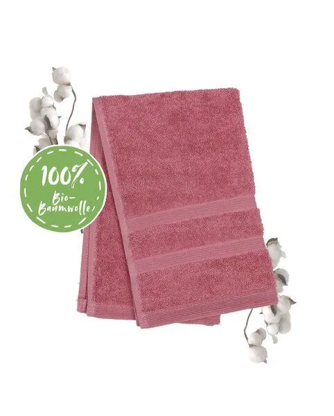 NATURAWALK NATURAWALK Handtuch aus 100% Bio-Baumwolle | Milano Deluxe, Rosa, – Produktbild 2 von 2