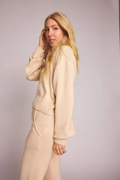 Baìge the Label Baìge the Label cropped Strickpullover Cara aus Bio-Baumwolle – Produktbild 3 von 4