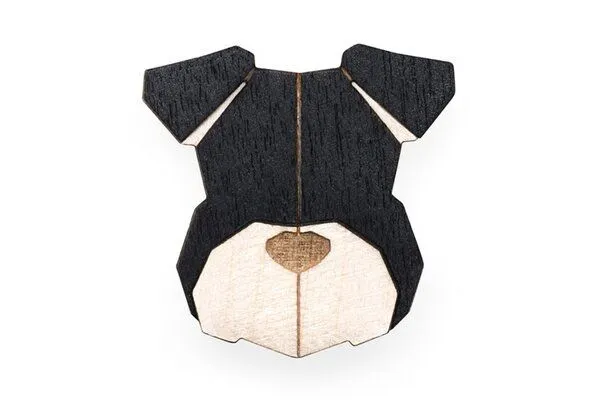 BeWooden BeWooden Brosche aus Holz – Schnauzer – Produktbild 1 von 4