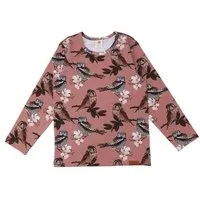 Walkiddy Kinder Langarmshirt Bio-Baumwolle, Altrosa, Eulen-Muster, Walkiddy – Produktbild 1 von 1
