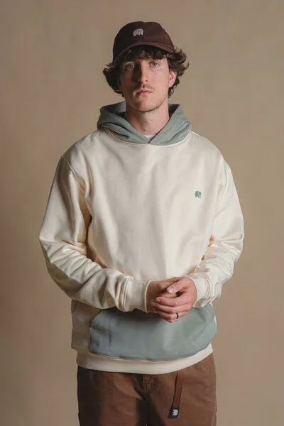Trendsplant Trendsplant Color Block Hoodie Pale Glow, Beige, – Produktbild 1 von 4