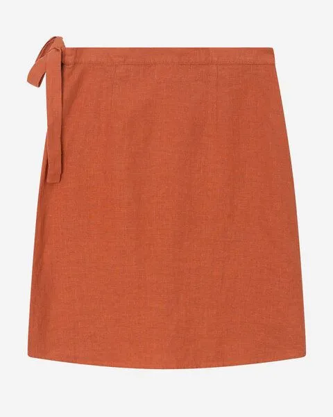 MATONA Matona Wickelrock | Wrap Skirt | aus Leinen, Rooibos, – Produktbild 4 von 4
