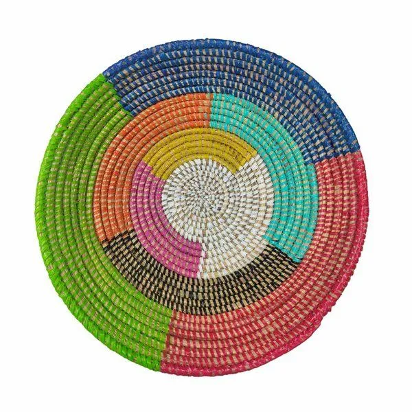 SWANE-Design SWANE-Design Obstschale & Brotkorb Senegal - rund geflochten, Dakar (rot), – Produktbild 1 von 2