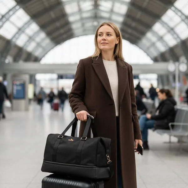 Sperling Sperling "Weekly" Weekender aus Kork und recyceltem PET, Raven midnight (schwarz), – Produktbild 3 von 4