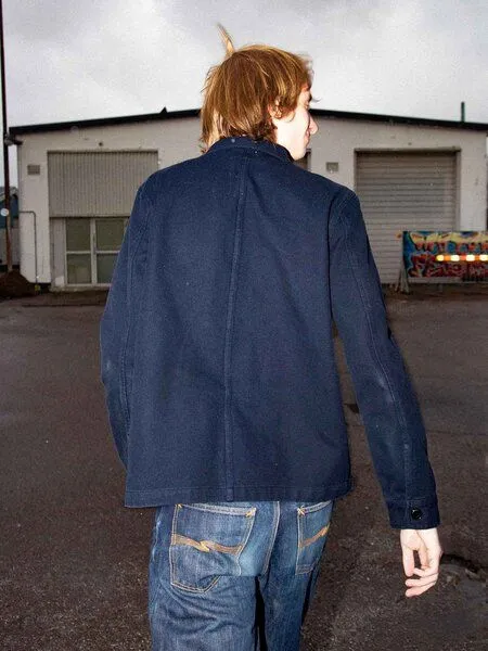 Nudie Jeans Worker Jacket BARNEY von Nudie Jeans, Mid blue, – Produktbild 3 von 4