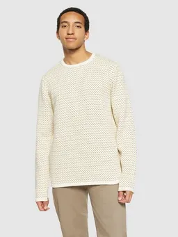 KnowledgeCotton Apparel KnowledgeCotton Apparel Strickpullover Jacquard crew neck knit - Regenerative Organic Certified aus Bio-Baumwolle – Produktbild 1 von 1