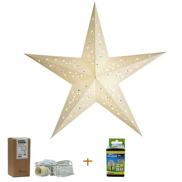 Mitienda Shop Mitienda Shop Papierstern mia, Weiss, – Produktbild 2 von 4