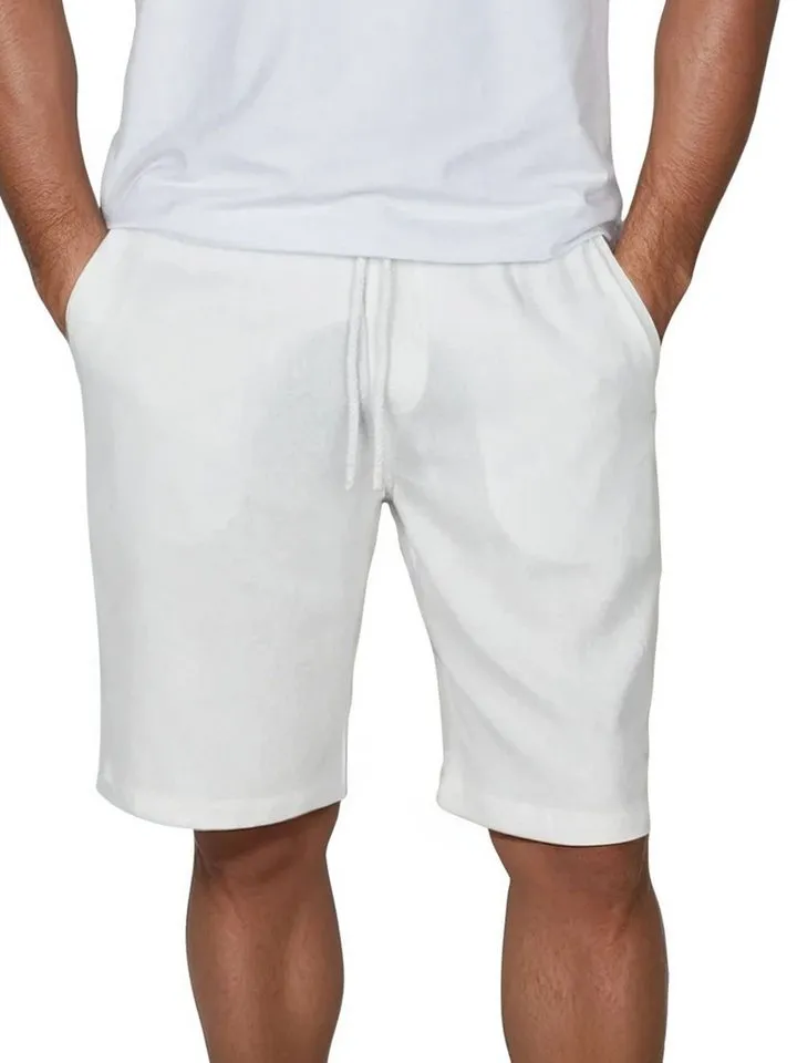 DENIMFY Chinoshorts Herren Shorts DFAlessio Regular Fit Bermudashorts mit Kordelzug, Weiß, – Produktbild 1 von 4