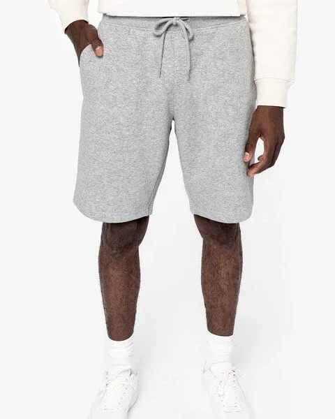YTWOO YTWOO Schwere Herrenshorts 300 g/m² aus Bio-Baumwolle und Recyceltem Polyester, Grau meliert, – Produktbild 3 von 4