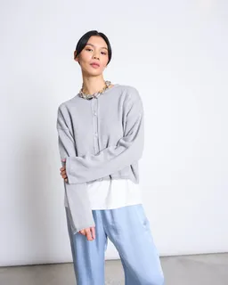 JAN N JUNE JAN 'N JUNE Damen vegan Strickjacke Light Asas Grey – Produktbild 1 von 1