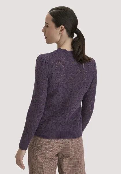 hessnatur hessnatur Pullover Regular aus reinem Alpaka, Dunkle traube, – Produktbild 2 von 4