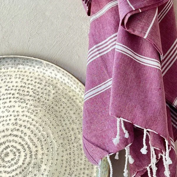Karawan authentic Karawan authentic Hamamtuch Bio-Baumwolle Hammam, Violett, – Produktbild 1 von 4