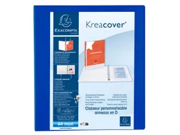 Exacompta 10 Exacompta Ringbücher "Kreacover", DIN A4 Maxi, 4 Ringe 40 mm, RB 64 mm, blau – Produktbild 1 von 1