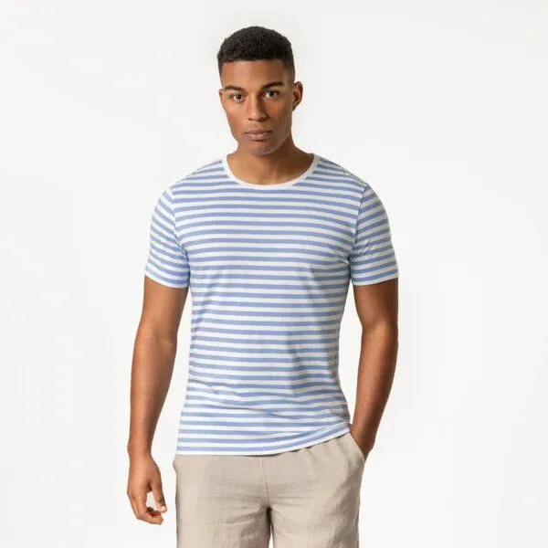 Living Crafts Living Crafts T-Shirt - THERREL, Wave/tofu striped (mehrfarbig), – Produktbild 2 von 4