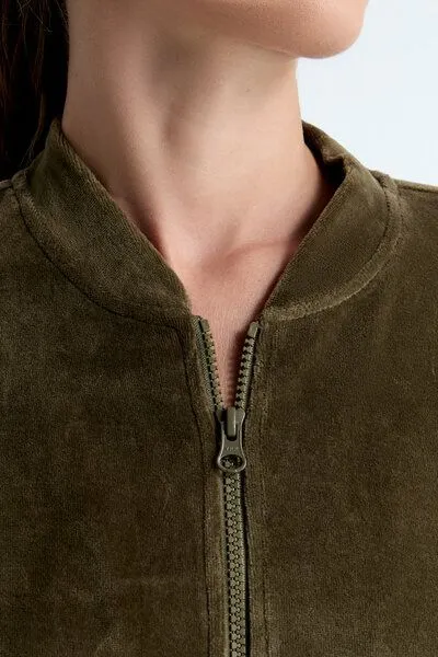 Leela Cotton Leela Cotton Unisex Jacke, Oliv, – Produktbild 2 von 2