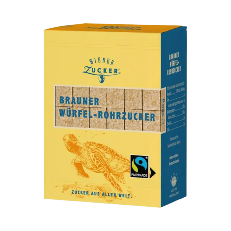 Wiener Zucker Wiener Zucker Fairtrade Brauner Würfel-Rohrzucker, 500g – Produktbild 1 von 1