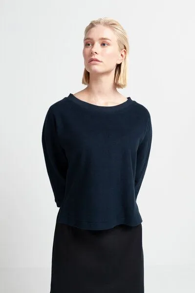 SHIPSHEIP SHIPSHEIP MILEVA - Damen Pullover in Cord-Optik aus Bio-Baumwolle, Navy, – Produktbild 2 von 3
