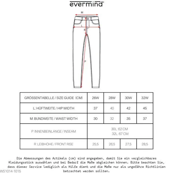 Evermind Evermind W's Skinny Fit-WS1015, Carbon gray, – Produktbild 1 von 3