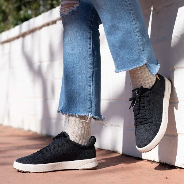 SAOLA SAOLA Sneaker aus Merinowolle Frauen - Cannon Knit Women 2.0 Wool, Black - steel grey, – Produktbild 4 von 4