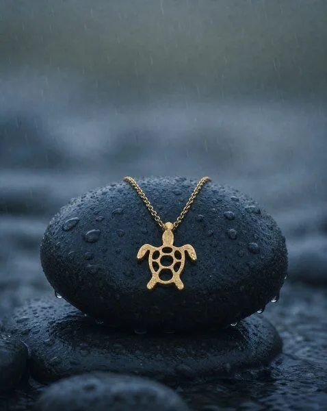 Zeachild Zeachild Kette mit Schildkröte Var. C aus Edelstahl, Silber, – Produktbild 4 von 5