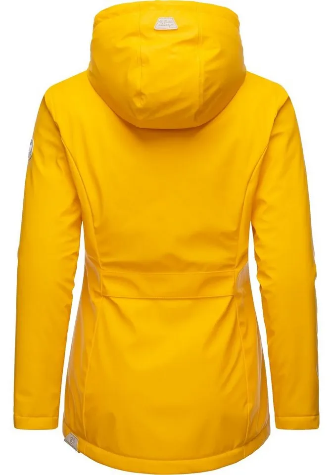 ragwear ragwear Regenjacke Marge warm gefütterter Damen Winter Regenmantel, Gelb, – Produktbild 4 von 5