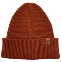 Kopyto Kopyto ANTILOPE - Mütze mit hohem Rippstrickbund aus plüschiger 100% Merinowolle RWS-zertifiziert, Orange, – Produktbild 2 von 5
