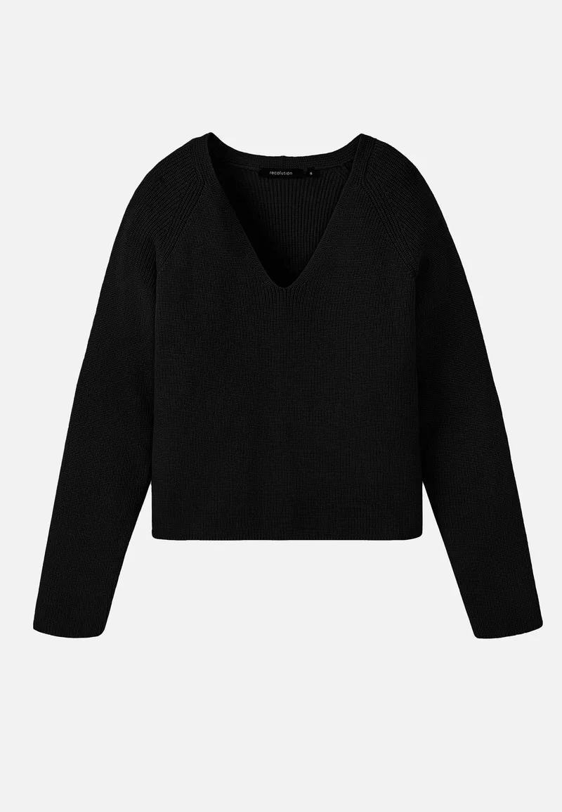 recolution Recolution Damen vegan Pullover Arugula Schwarz, Schwarz, – Produktbild 1 von 2