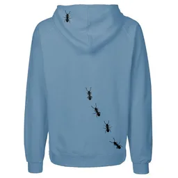 HANDGEDRUCKT HANDGEDRUCKT "Ameisen" Männer Zip-HOODY aus reiner Biobaumwolle (kbA) – Produktbild 1 von 1
