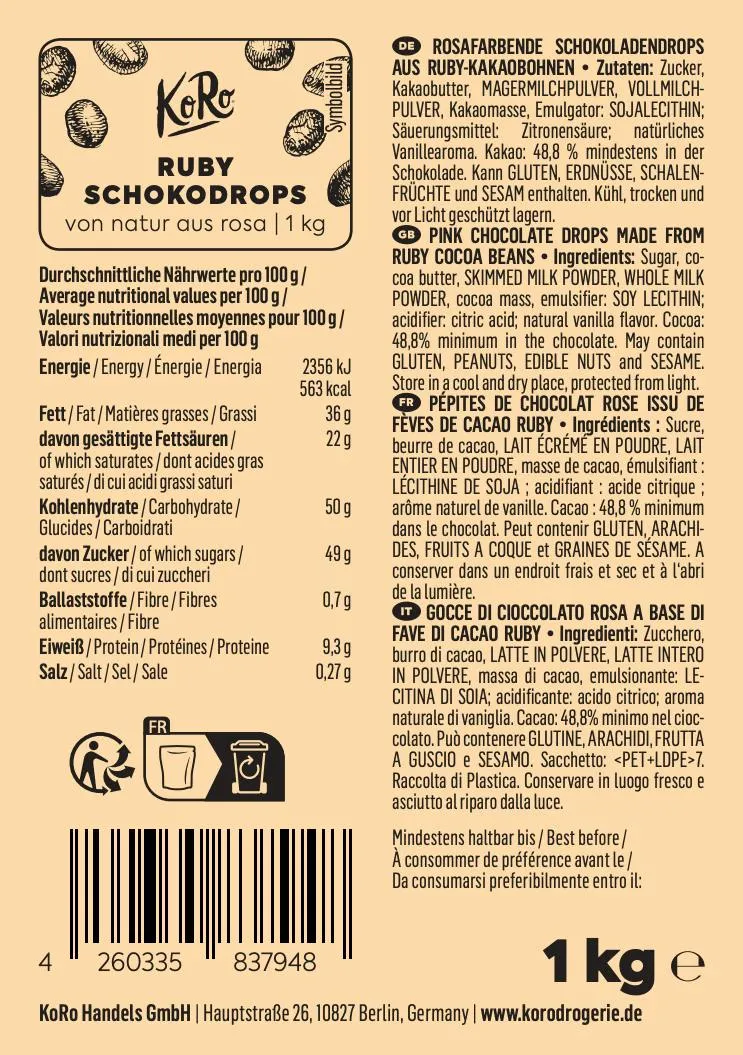 KoRo Ruby Drops 1 kg – Produktbild 2 von 5
