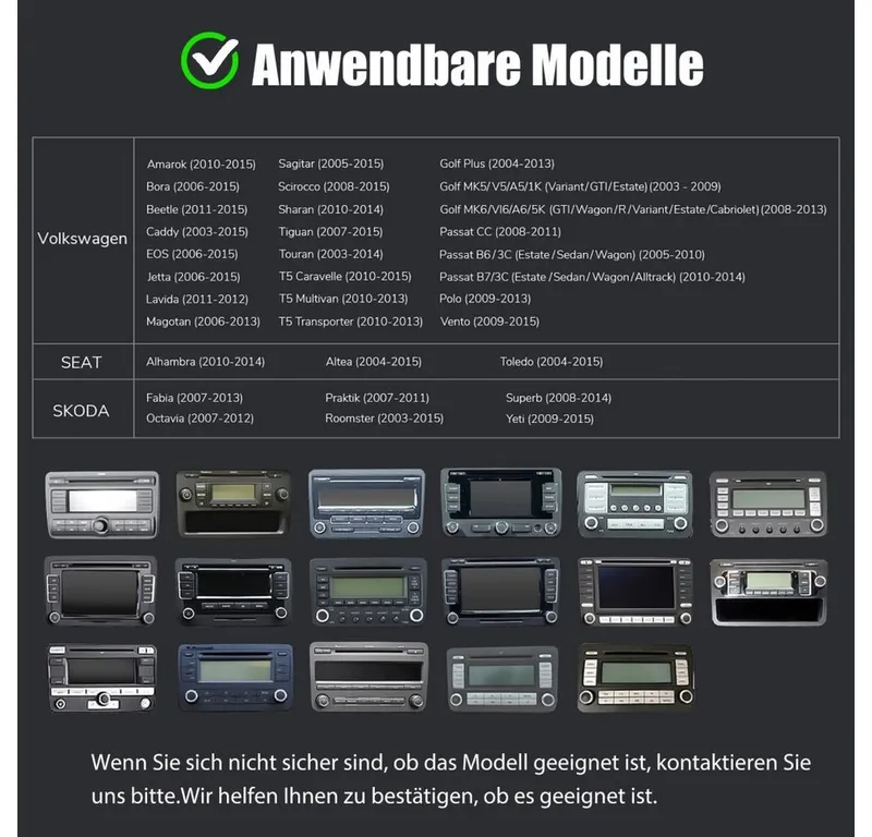 ESSGOO DAB+ Android 15 Für VW GOLF 5 6 Touran EOS Tiguan Polo 6R Passat Caddy Navigationsgerät (Carplay Android Auto DAB (optional), RDS, FM, 4+64GB, SWC, GPS NAVI), Schwarz, – Produktbild 5 von 8