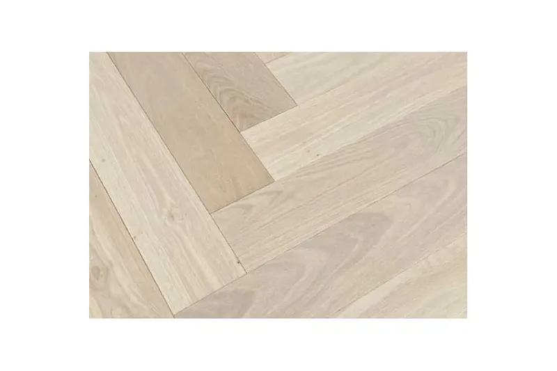 woodstore24 woodstore24 Eiche Parkett, Fischgrät, Select Sortierung, naturbelassen, 14 mm (S) x 125 mm (B) x 600 mm (L) Nut- und Feder Verbindung (1,2 m² / Paket) – Produktbild 1 von 1