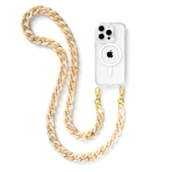 change the label change the label Change Clear Case Handykette mit Acrylkette mit MagSafe, Taupe, – Produktbild 1 von 1