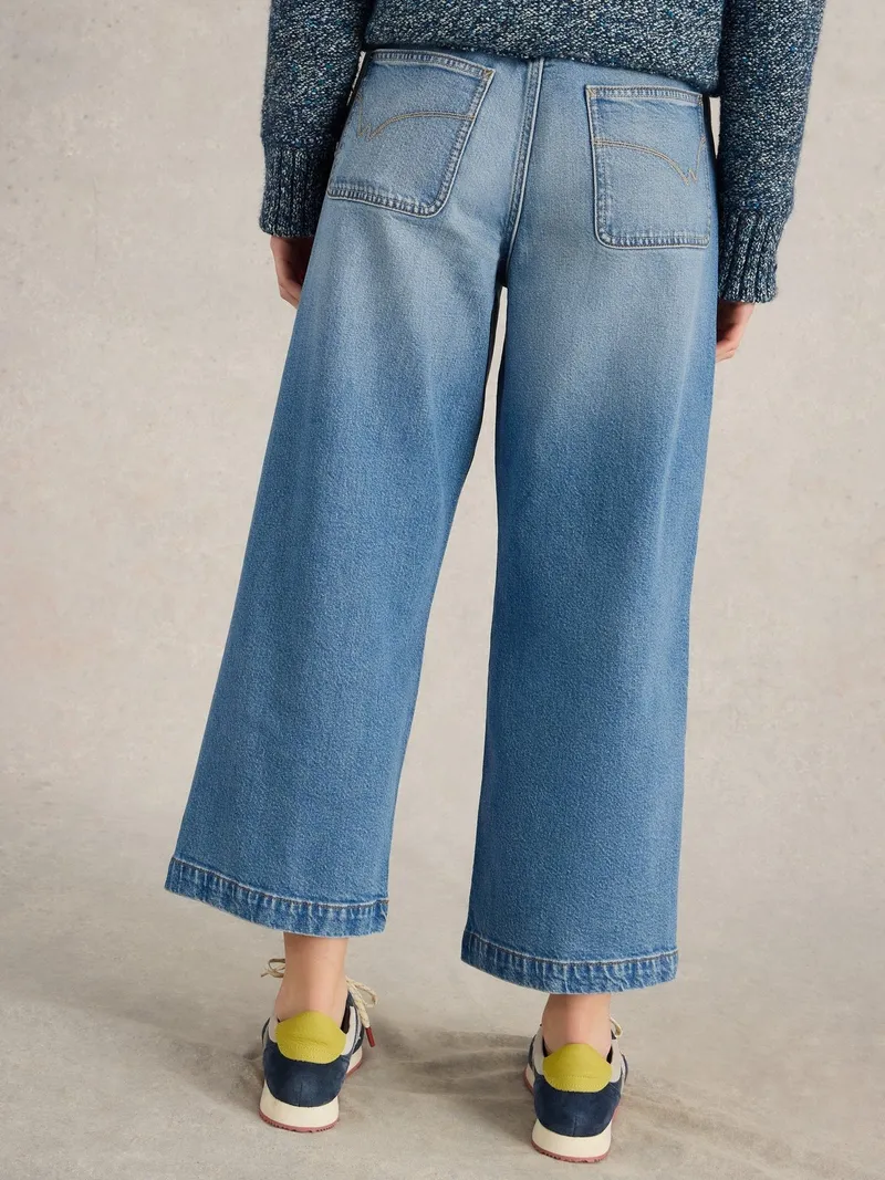 White Stuff 7/8-Jeans Tia mit weitem Bein - 50/R, Denim, – Produktbild 4 von 4