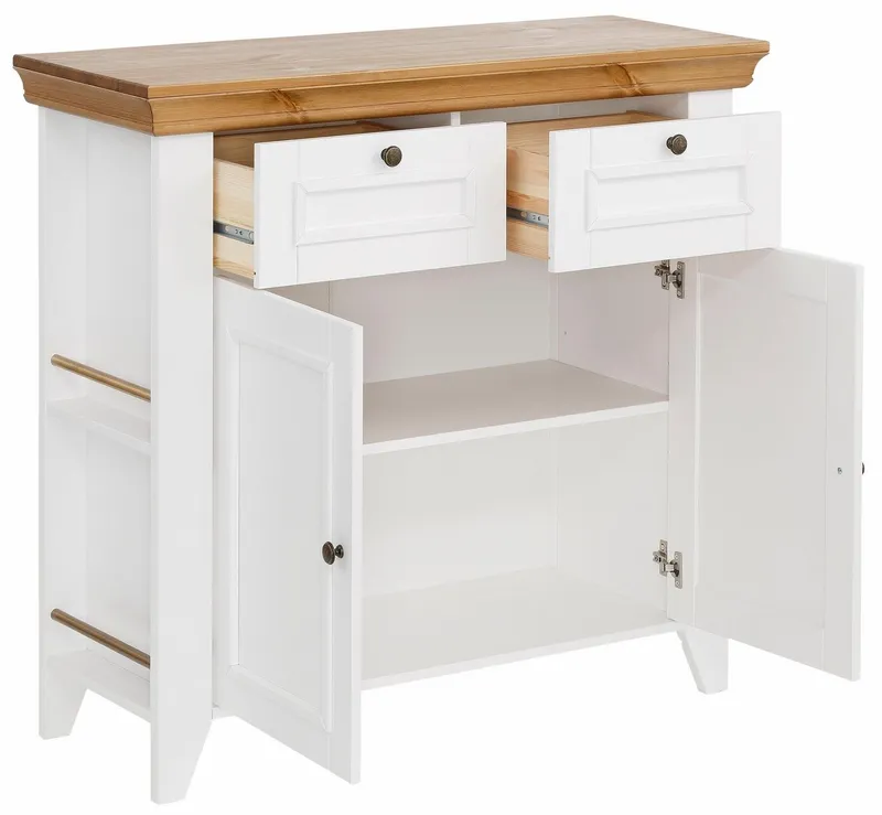 OTTO home Kommode Skandinavia, aus massiver Kiefer, Weiß, – Produktbild 5 von 5