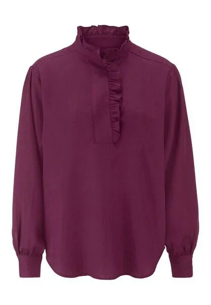 hessnatur hessnatur Bluse Relaxed aus reiner TENCEL Lyocell, Fuchsia, – Produktbild 3 von 4
