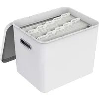 rotho rotho Archivbox "MY PAPER" aus Recyclingkunststoff, mit 10 Mappen, weiß – Produktbild 1 von 1