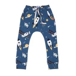 Walkiddy Kinder Jogginghose GOTS zertifiziert – Dunkelblau mit Muster, Bund mit Kordel, weich & bequem | von Walkiddy – Produktbild 1 von 1