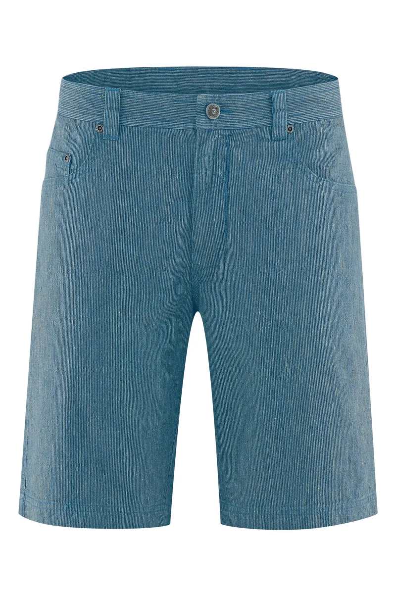 HempAge Hempage Herren vegan Modische Shorts In Meeresblau, Blau, – Produktbild 1 von 1