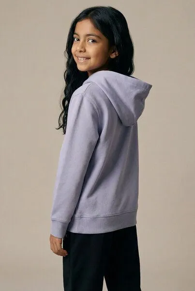 THE FACE OF ELEMENTS THE FACE OF ELEMENTS Essential - Relaxed Fit Kids Hoodie aus 100% Bio-Baumwolle, Lavender (lila), – Produktbild 3 von 4