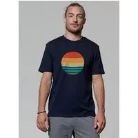 watapparel watapparel T-Shirt Retro Sunset Ocean, French navy, – Produktbild 1 von 1